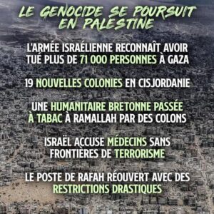 Gaza : En Palestine, le génocide se poursuit loin des regards